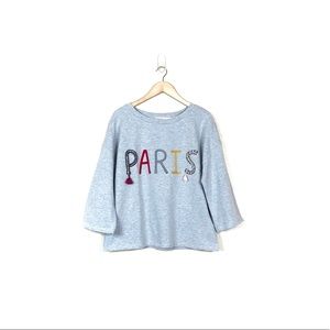 ellison • gray paris embroidered wide sleeve tee